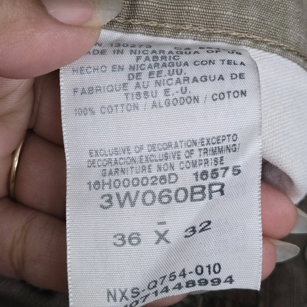 Wrangler Men Pants 36X32 Khaki Cargo Riggs Workwear Relaxed 30
